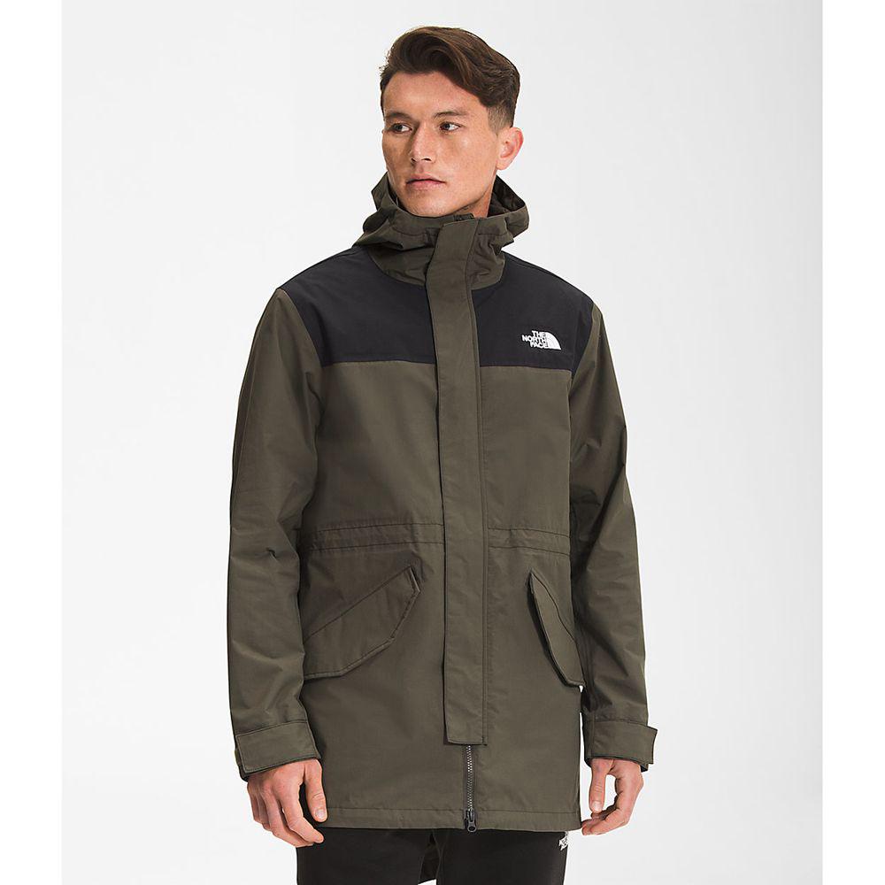 The North Face City Breeze Rain Ανδρικα Πανωφόρια - Πρασινο / Μαυρα (EHOK98174)
